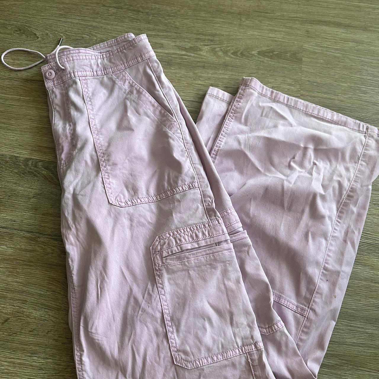 pink wide leg pant american eagle - Depop