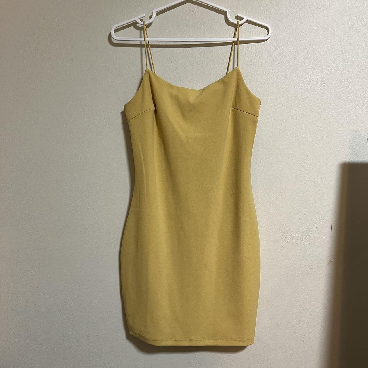 Yellow mini summer dress from dynamite s Fits Depop