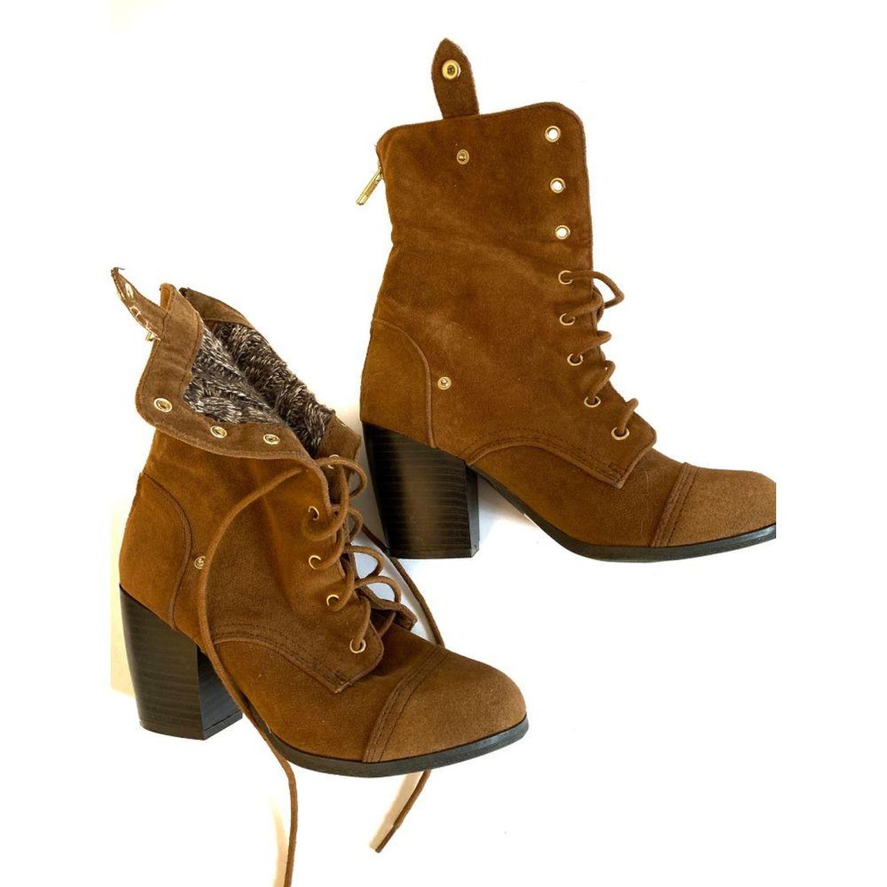 Qupid Convertible Boots Brown 5.5 Midi boots that... Depop