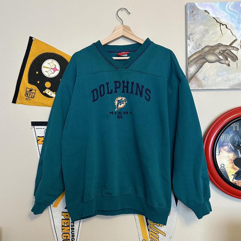 Vintage Y2K Miami Dolphins Hoodie Size: Large - Depop