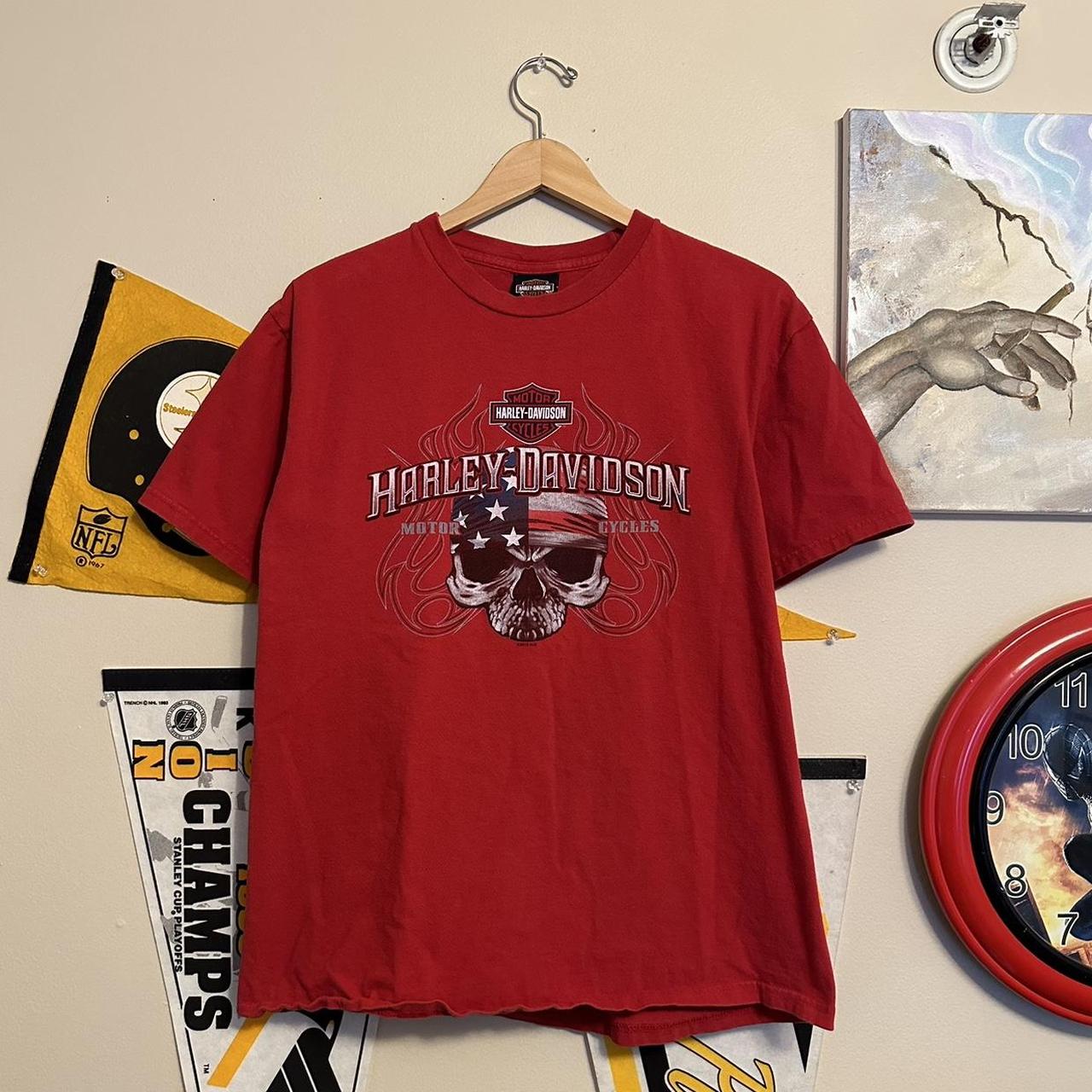 Vintage Y2K Harley Davidson Biker Graphic Tee... Depop