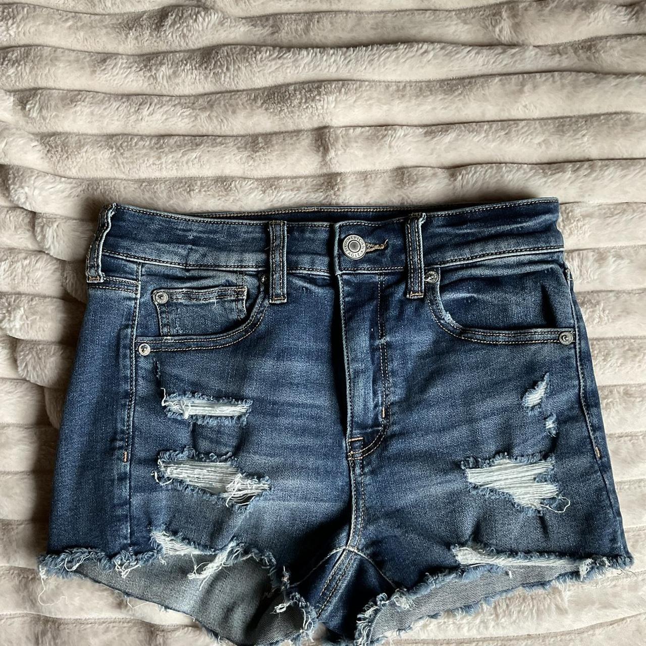 - American Eagle Jean shorts - High Rise Shortie... - Depop