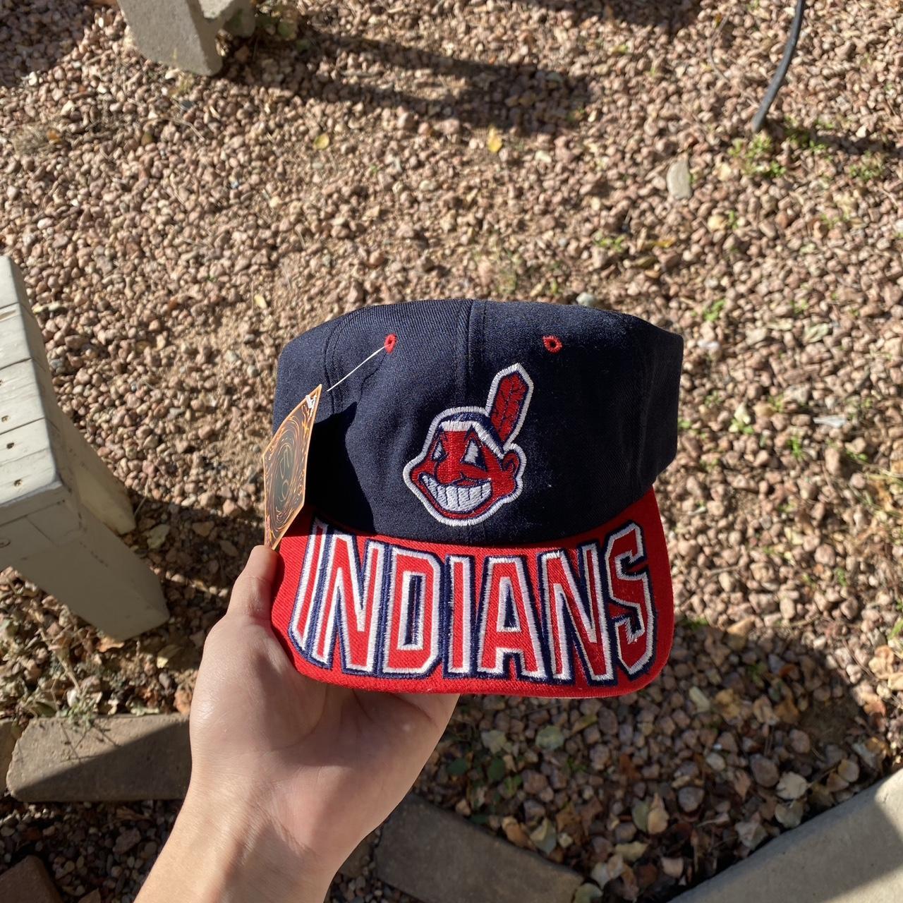 Super clean embroidery Indians baseball cap Vintage... Depop