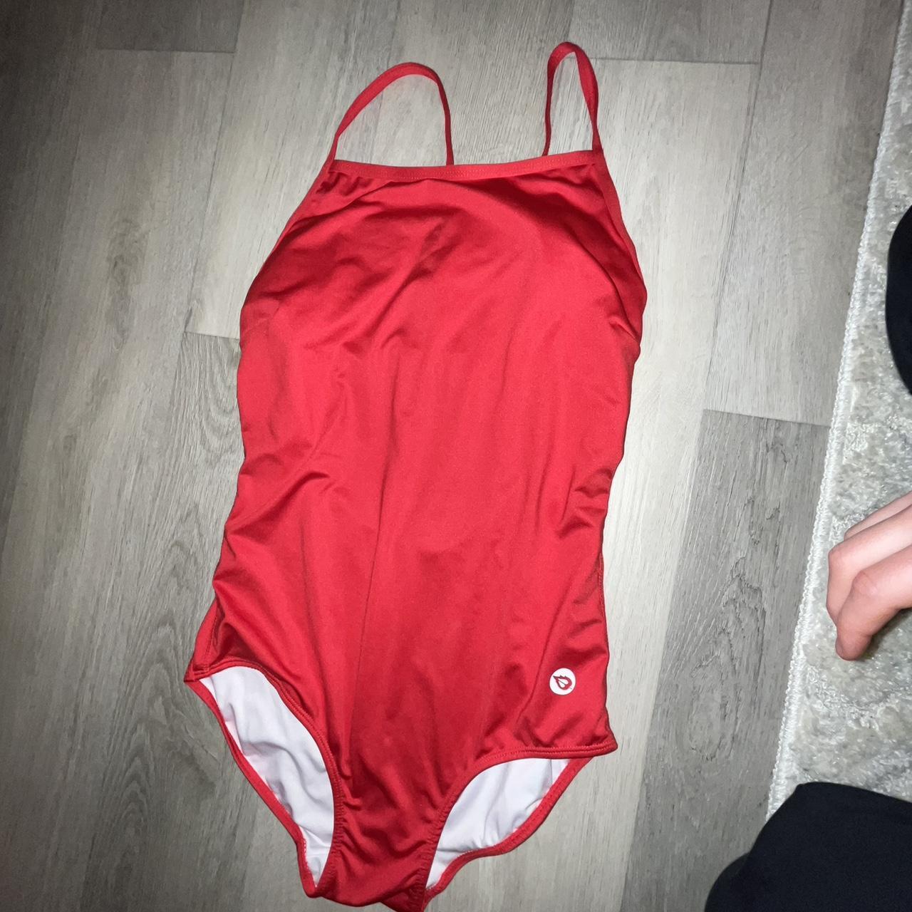 Red one piece swimsuit. Women’s Medium. - Depop