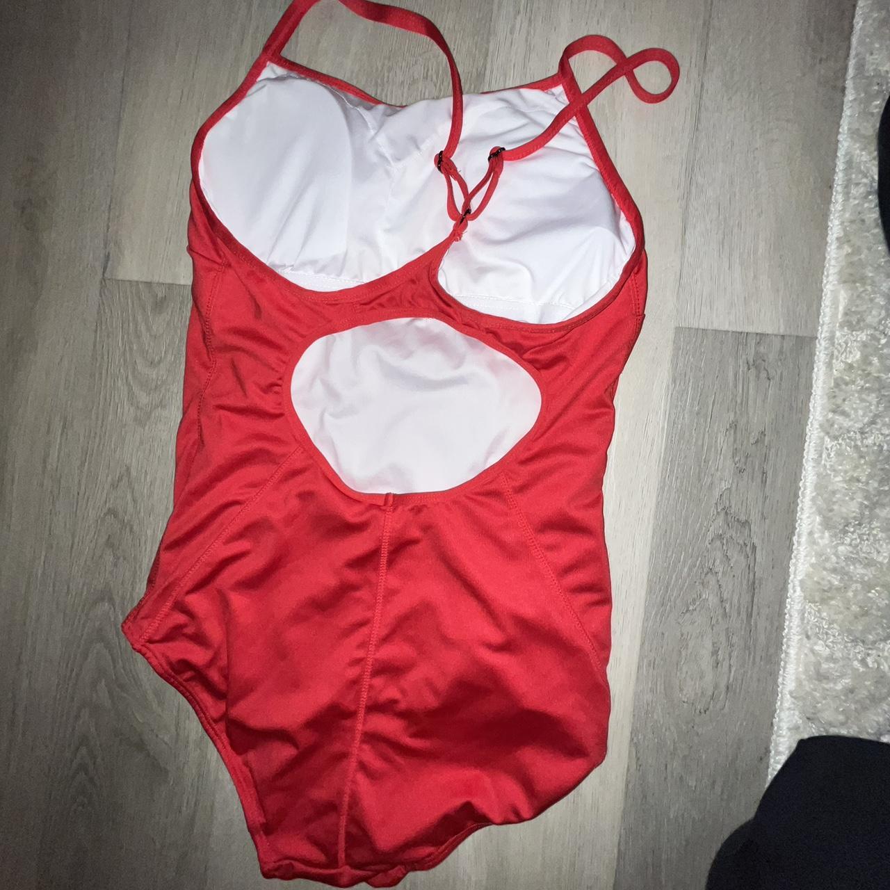 Red one piece swimsuit. Women’s Medium. - Depop