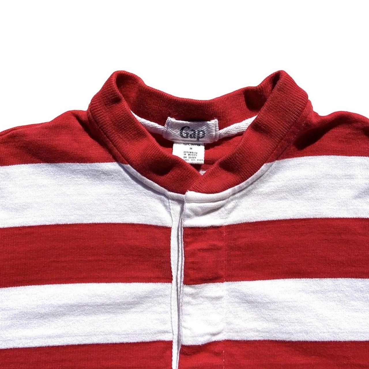 80’s Vintage Gap Clothing Red and White Striped Long... - Depop