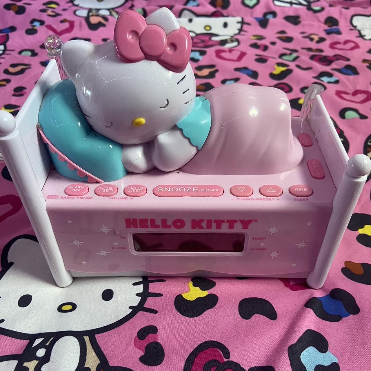 Hello Kitty Alarm Clock Bed AM/FM Radio Night Light... Depop