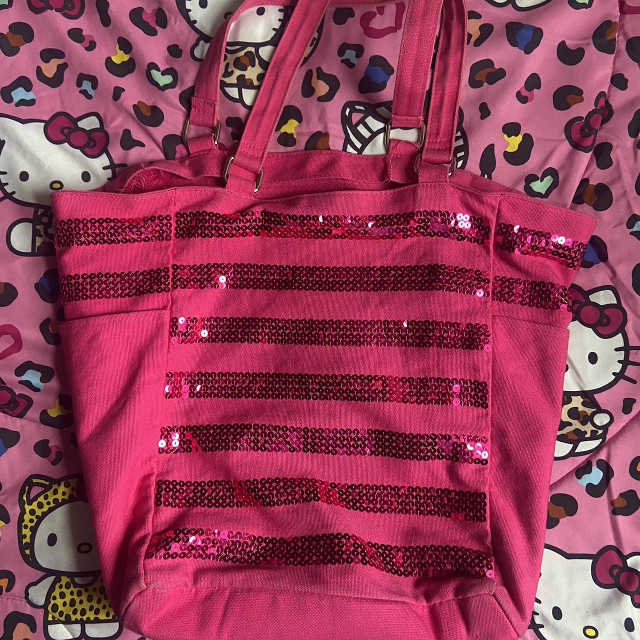 Victoria secrets pink sequins tote bag - Has... - Depop