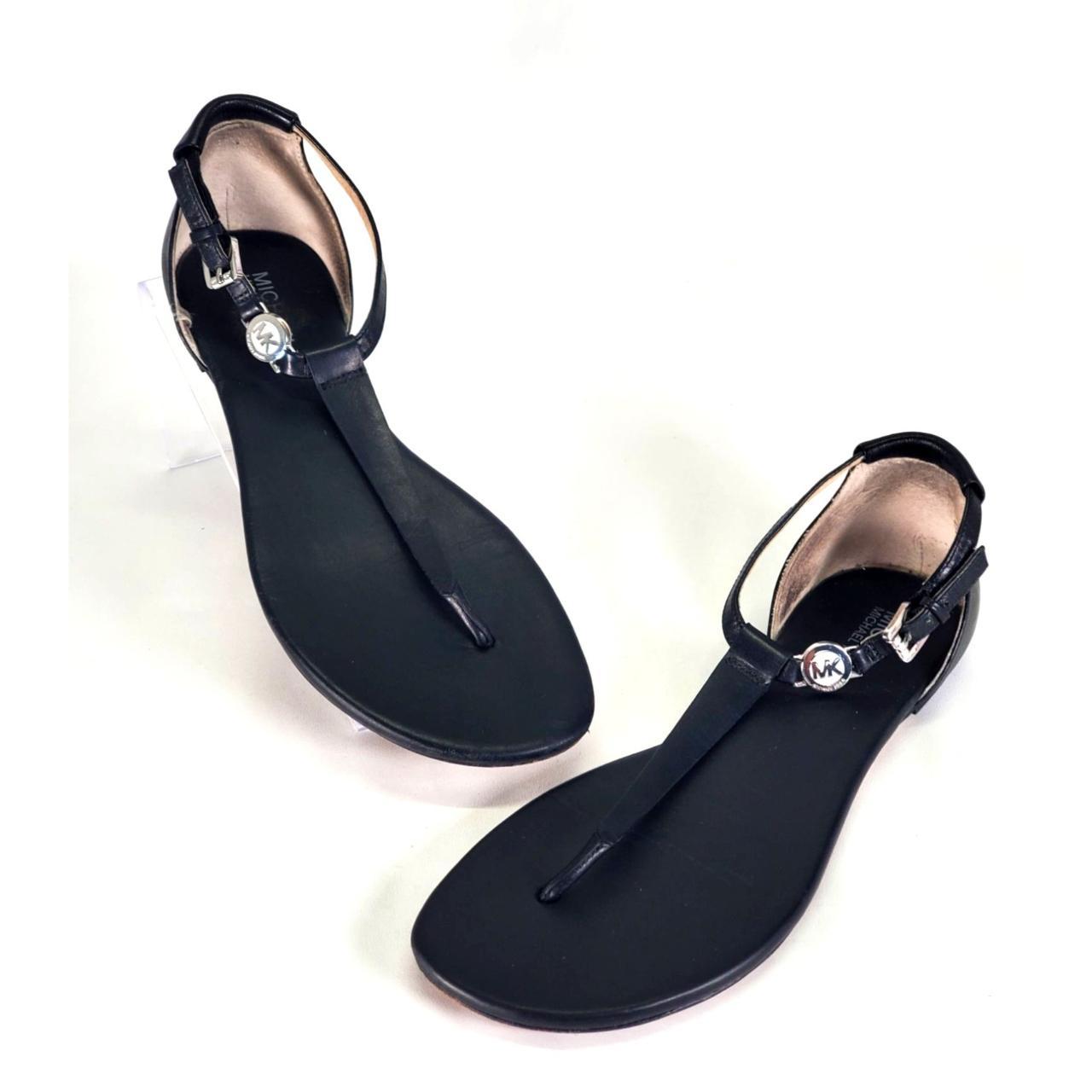 Michael kors flat black on sale sandals