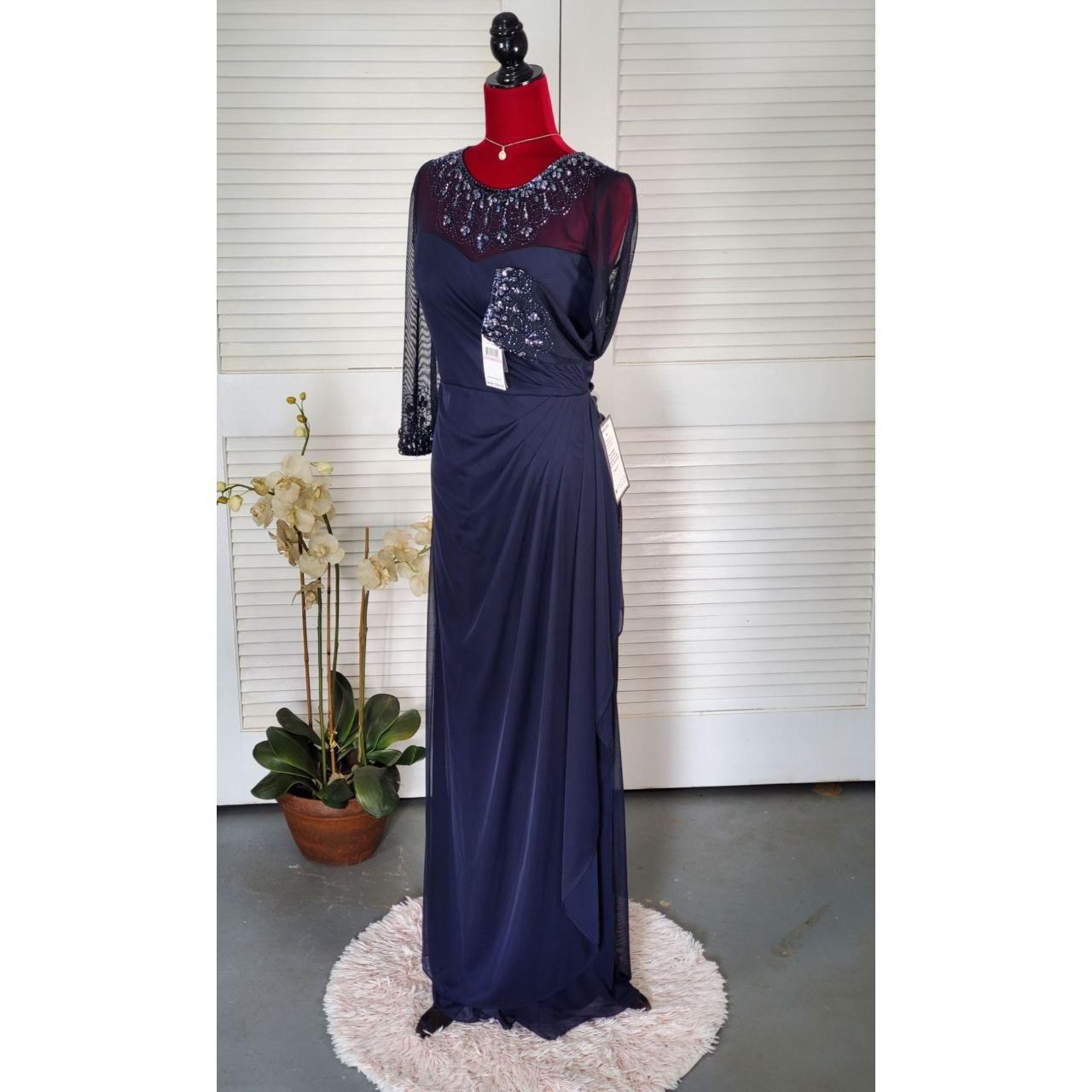 New With Tags Alex Evenings Navy Blue Polyester Depop