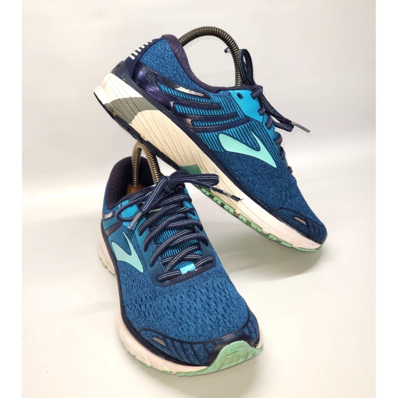 Brooks Women's Navy/Teal/Mint GTS 18 Running Shoe - Depop