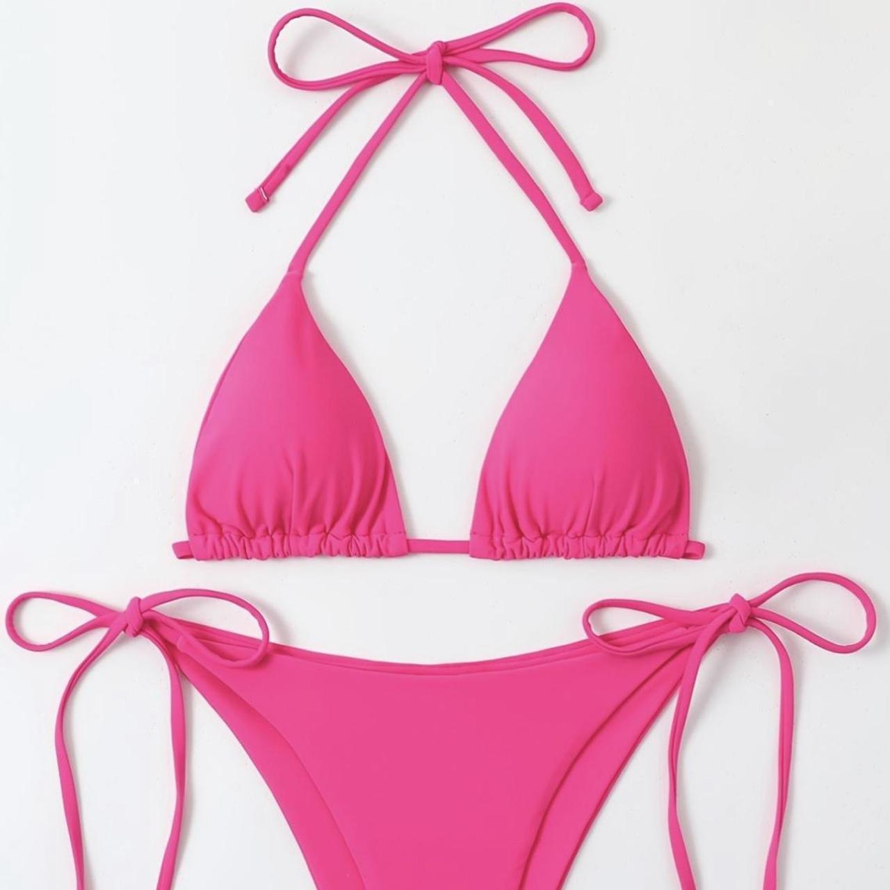 BRAND NEW pink bikini with removable padding #bikini... - Depop