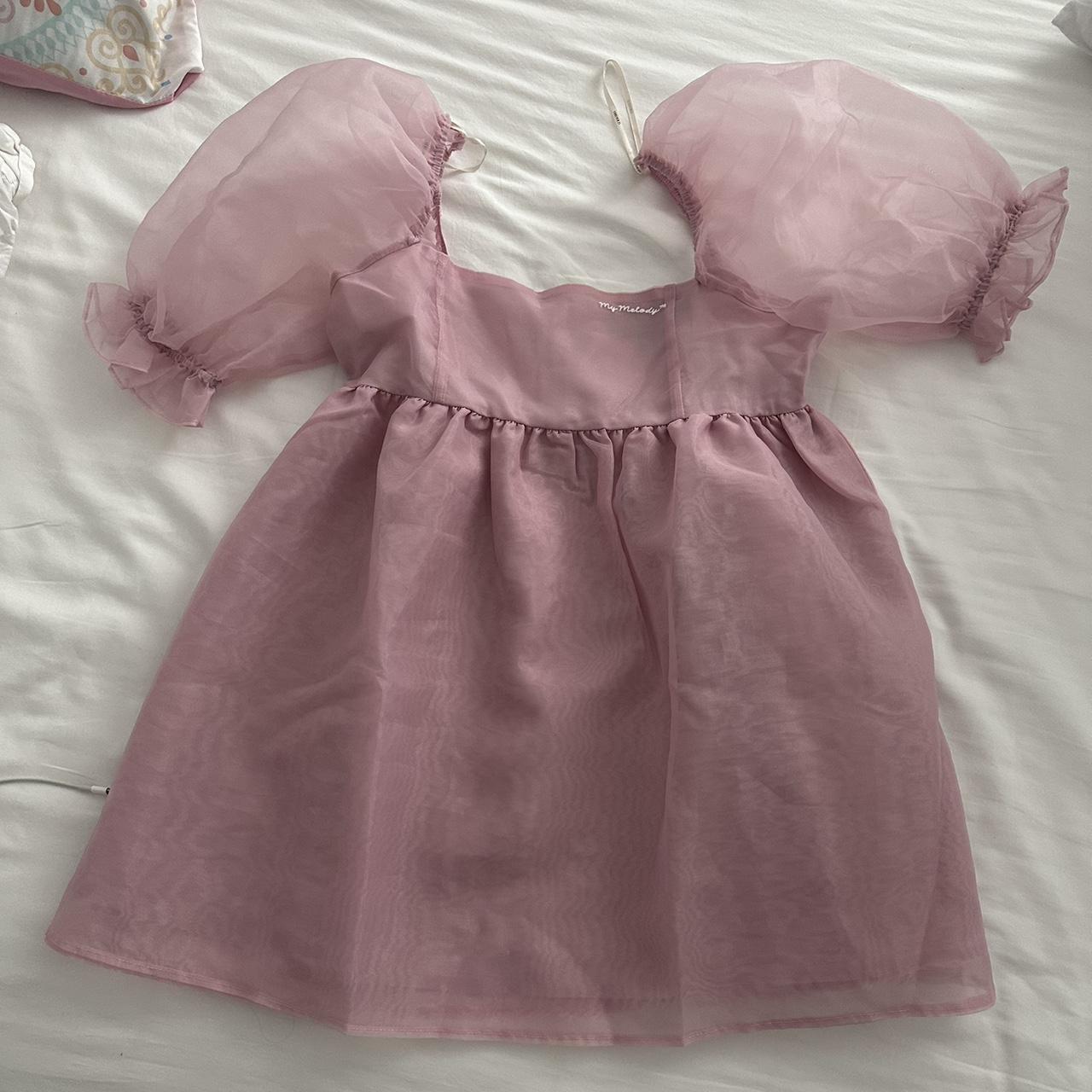 my melody puffy dress from forever 21 pinkish purple... - Depop