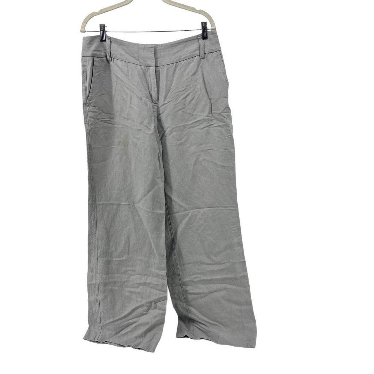 Alfani Women's Gray Linen Blend Pants 10 Brand: - Depop