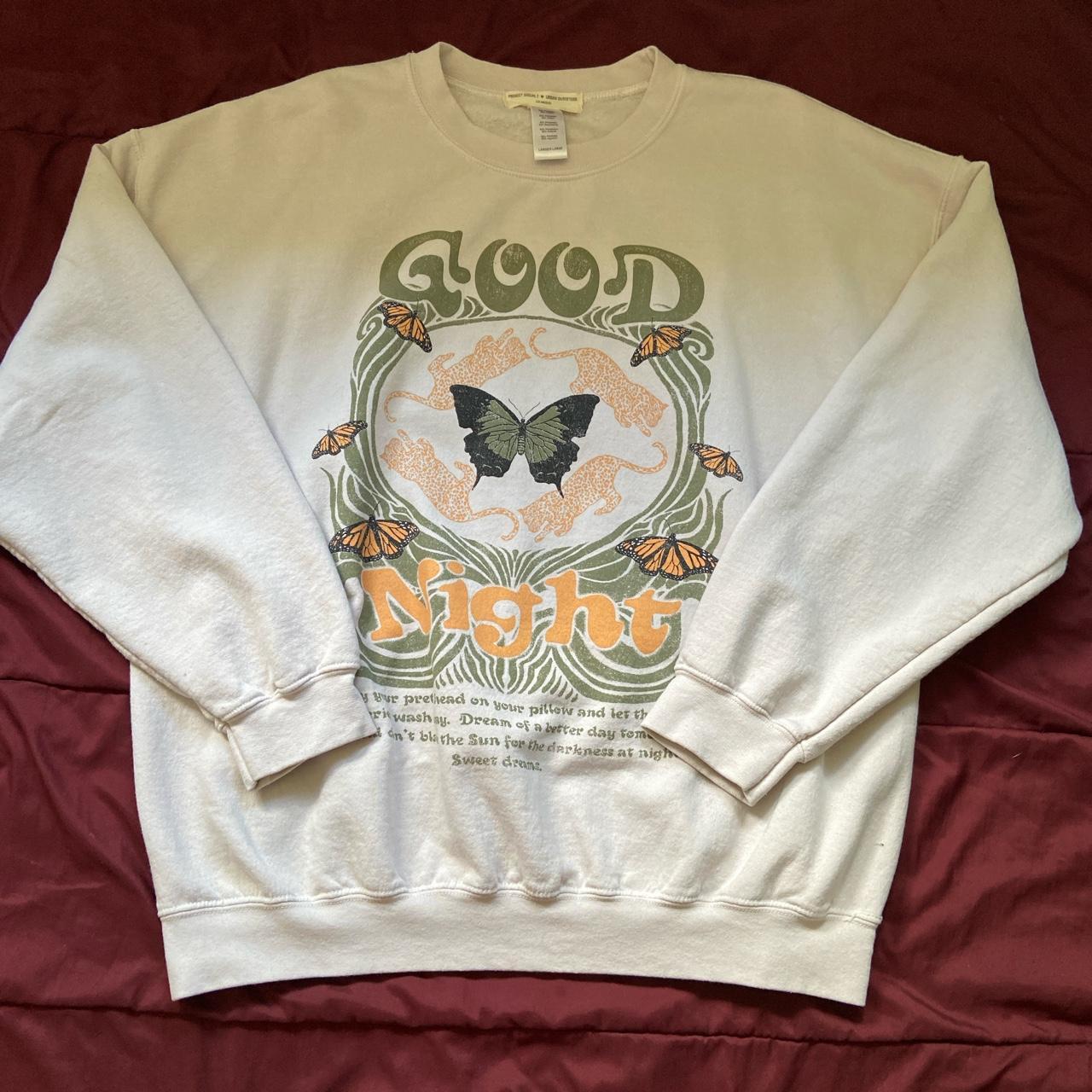 Urban outfitters good night butterfly crewneck! Size... - Depop