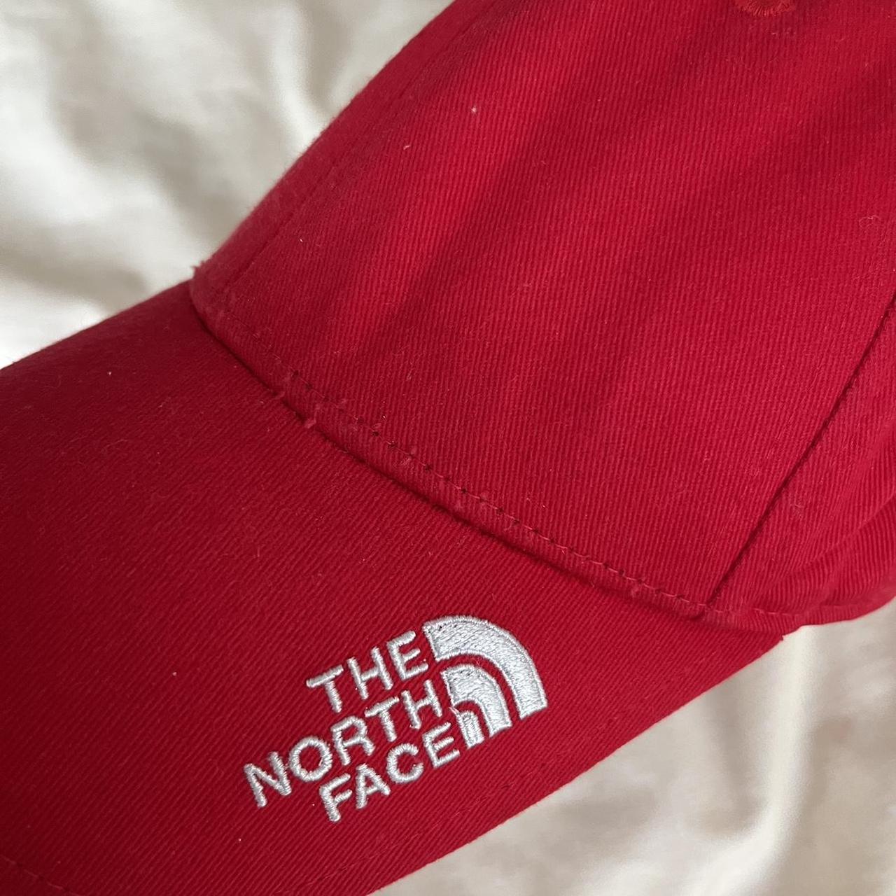 North face red on sale hat