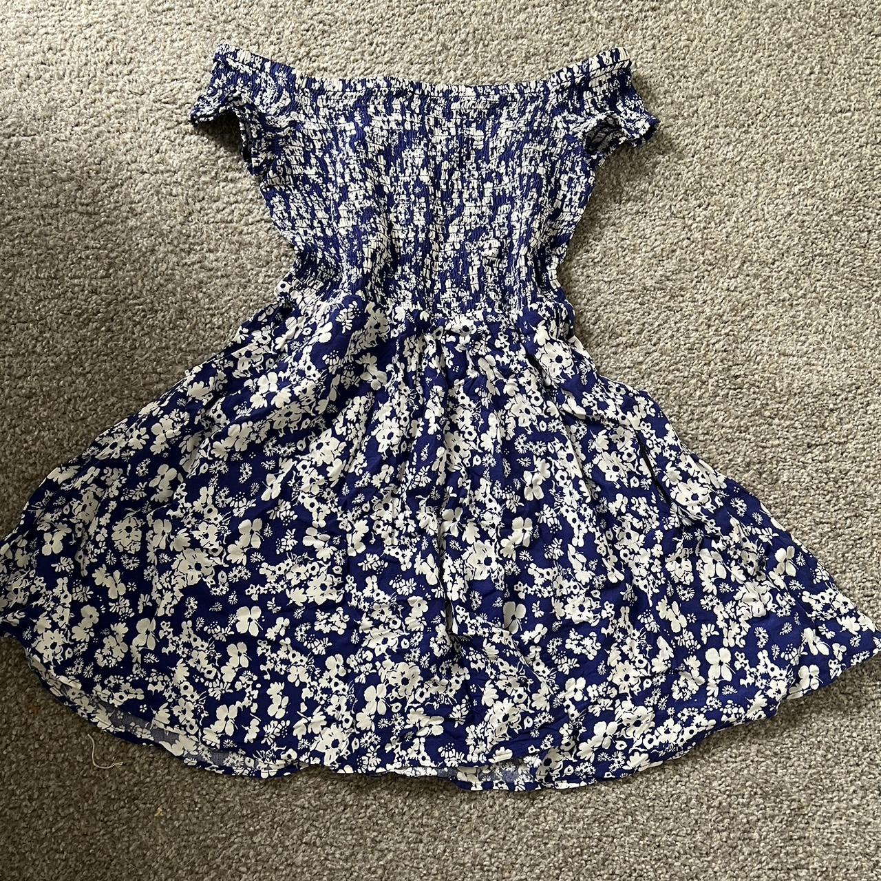 Express blue floral outlet dress