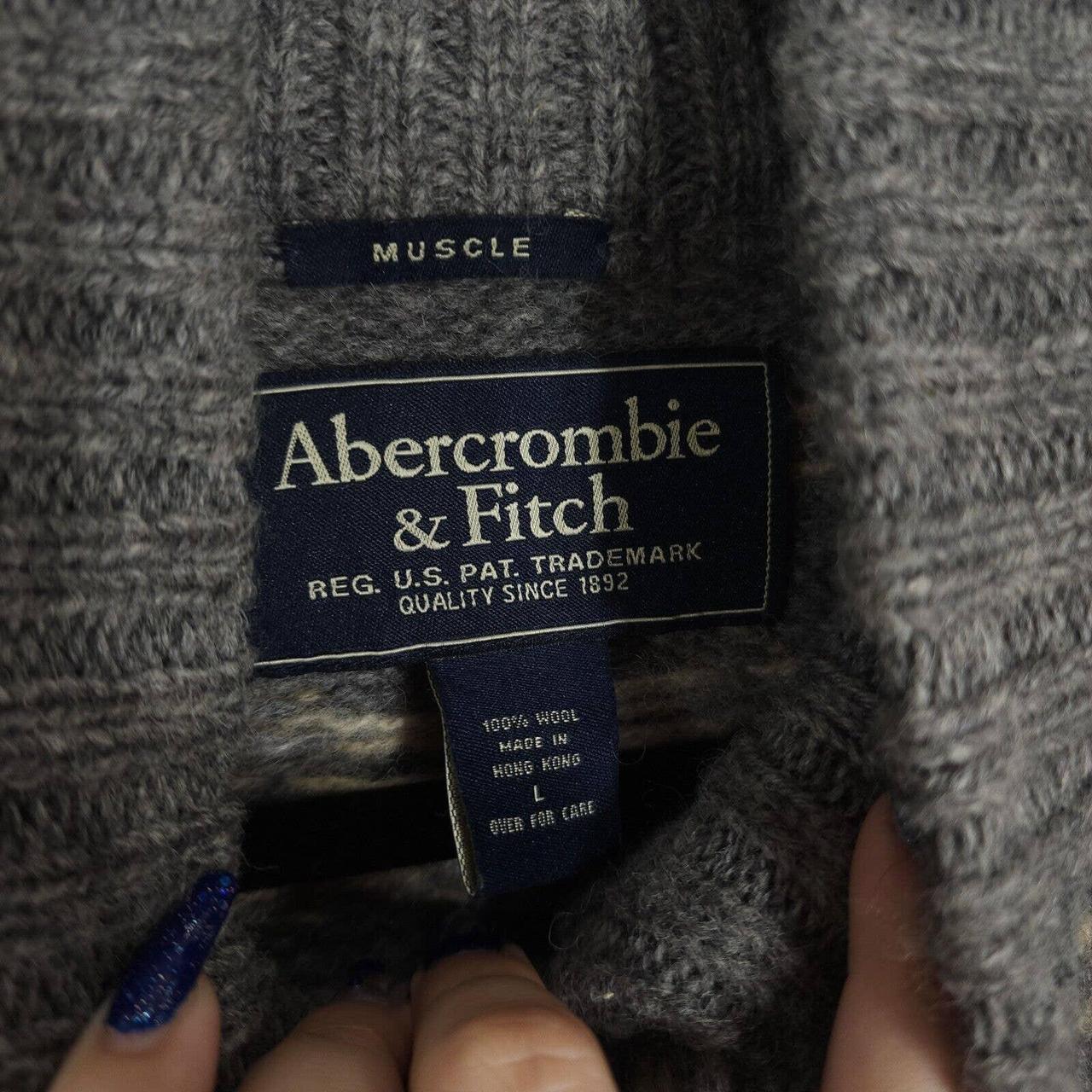 Abercrombie Fitch Men's Sweater Muscle Vintage Wool... Depop