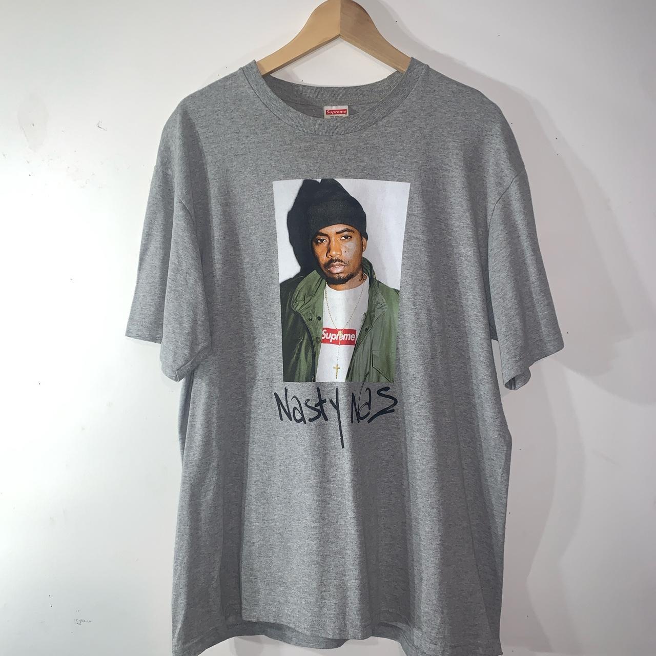 Supreme Nasty Nas Print T-Shirt - Grey