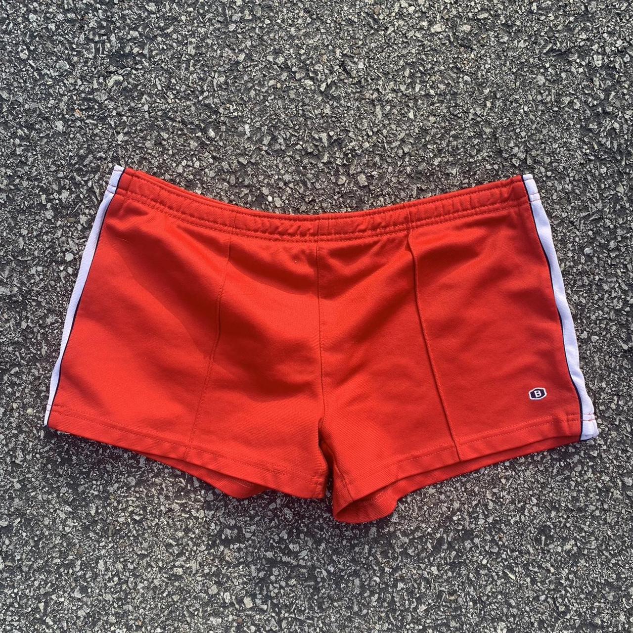 cutest little red short shorts 🏅 marked size small... - Depop