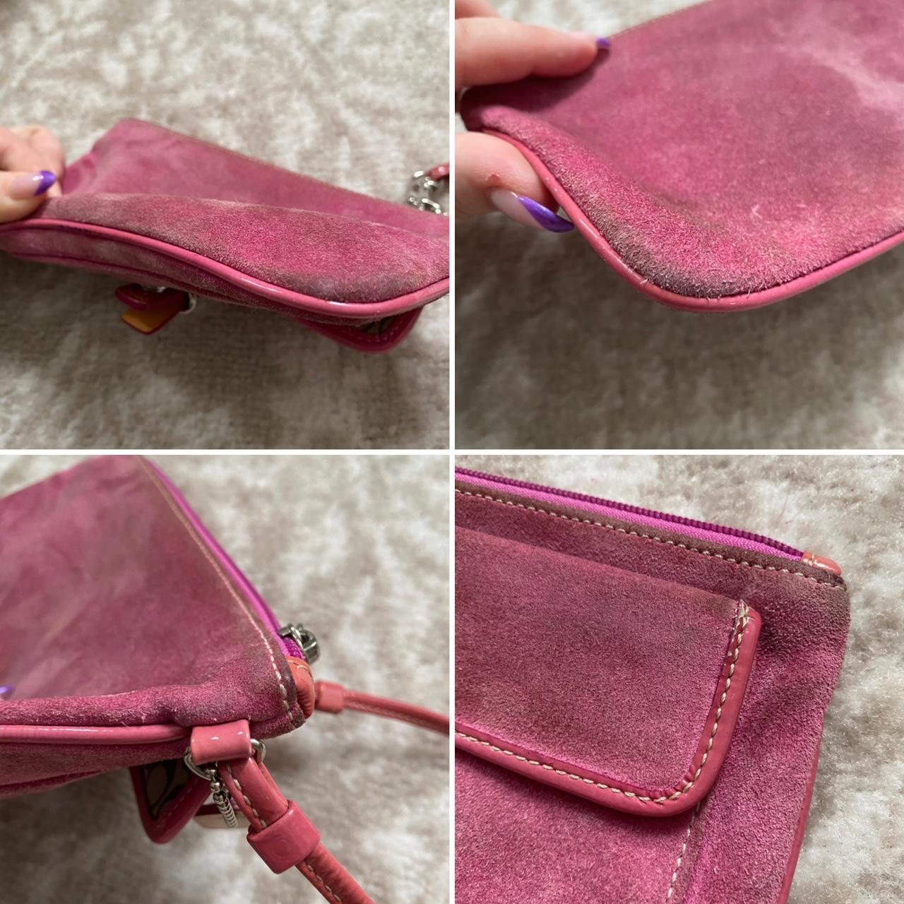 Pink Coach wallet wristlet OPEN TO OFFERS! 100% - Depop