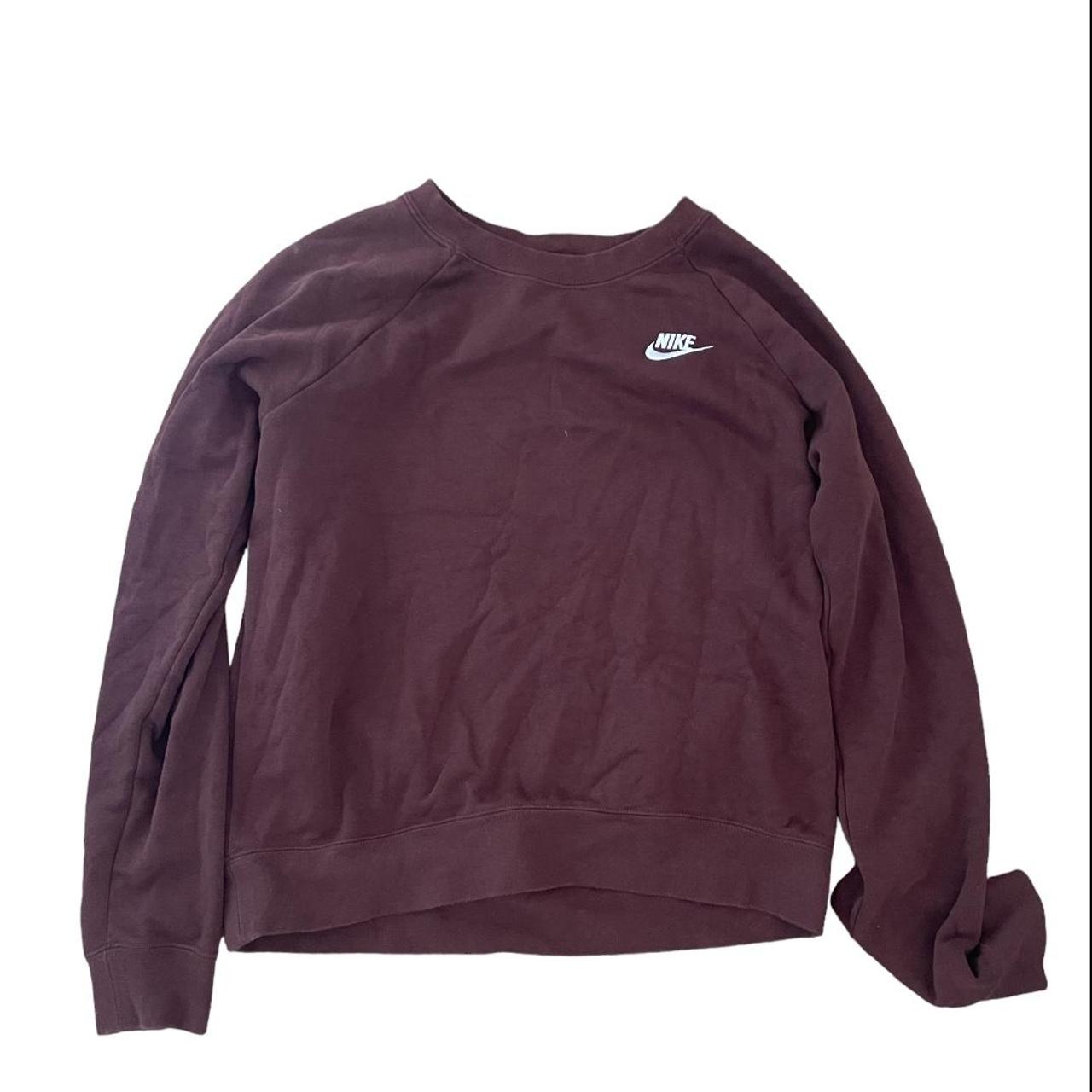 burgundy nike jumper womens