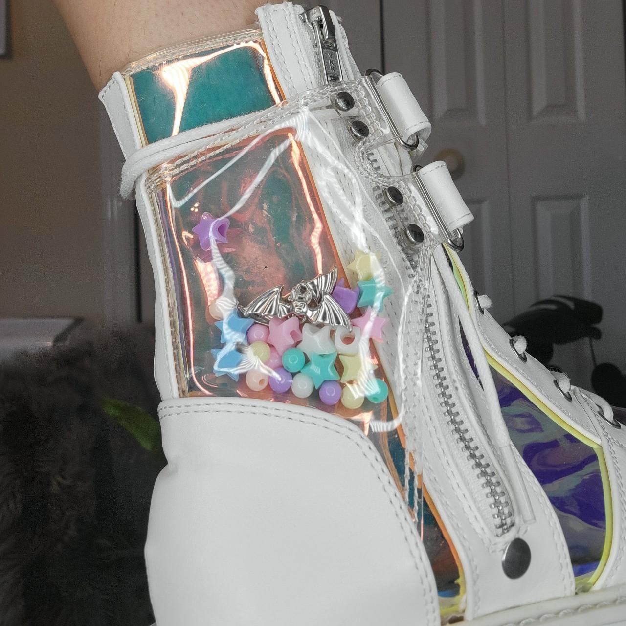 demonia boots holographic