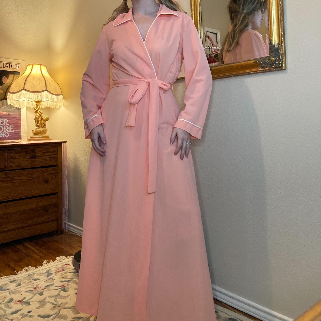 Sears Women's Orange and Pink Robe Depop