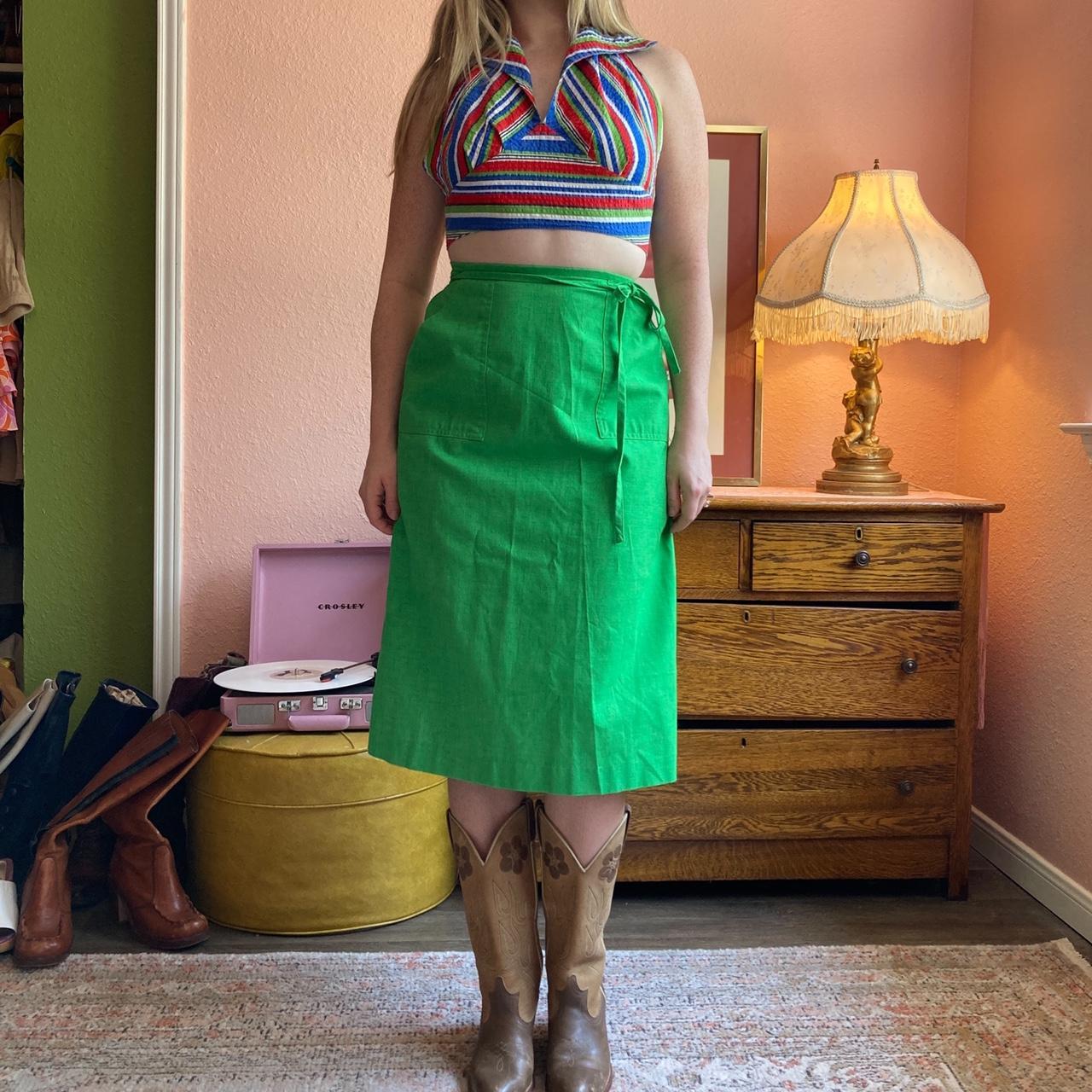 Vintage wrap hotsell skirt 70s