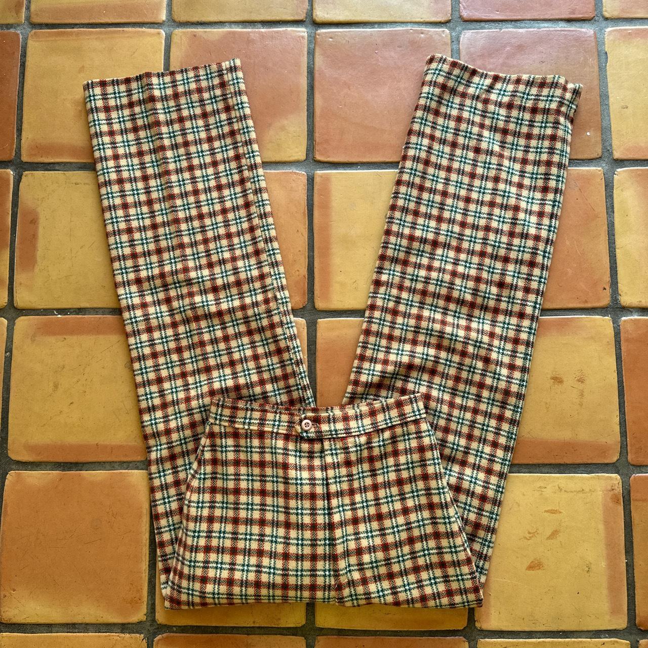 Vintage 70s plaid flares These cutie vintage 70s... - Depop