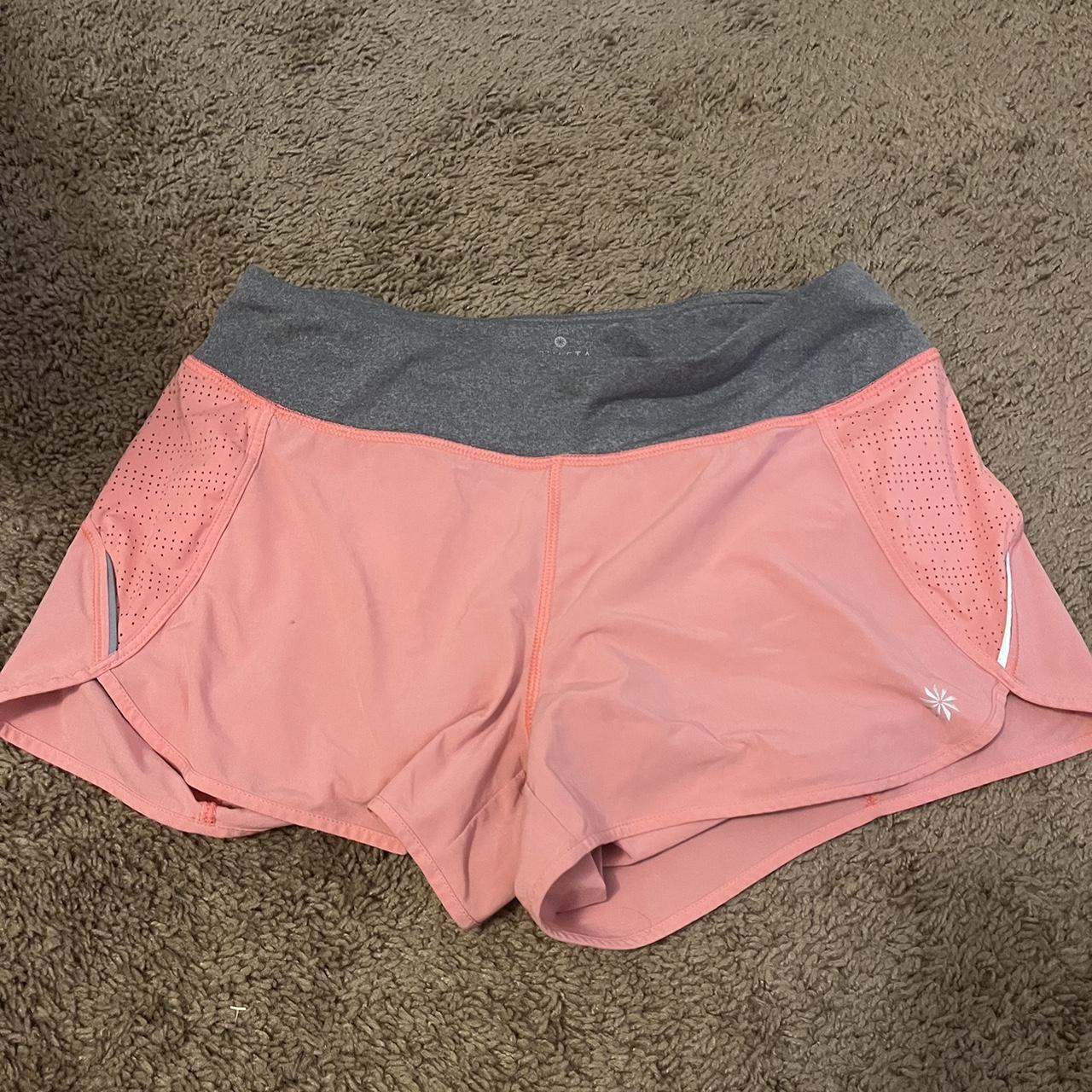 Athleta size small gray & pink ribbed modblock - Depop