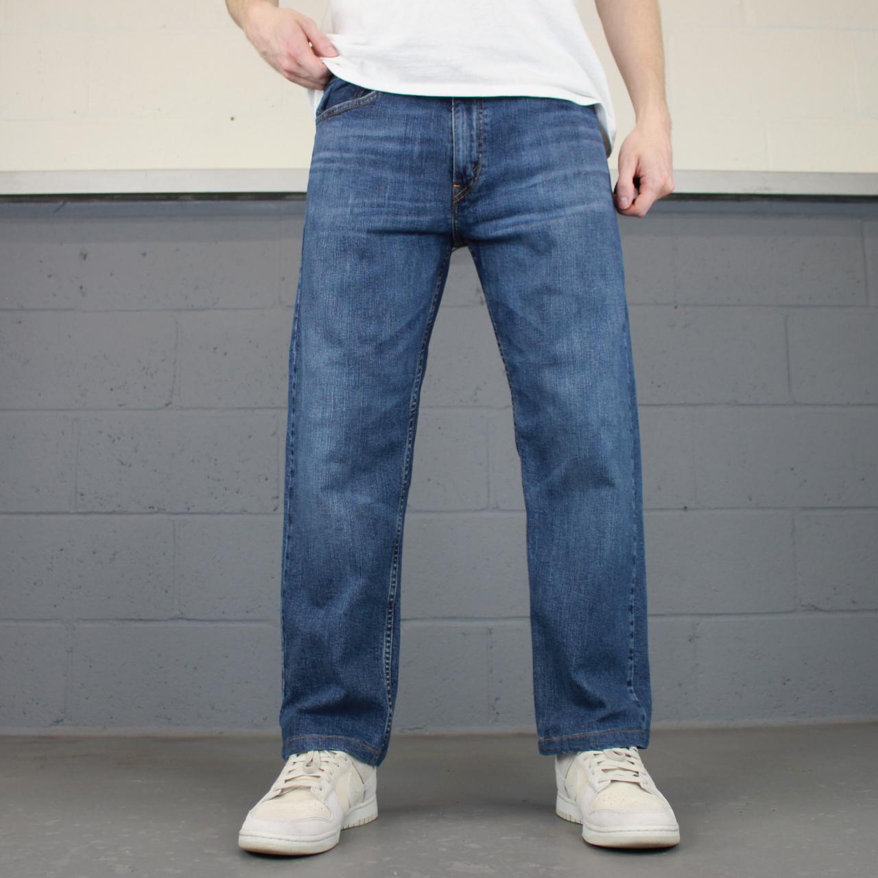 Levis jeans thick 505 denim Levi’s Leather patch... Depop