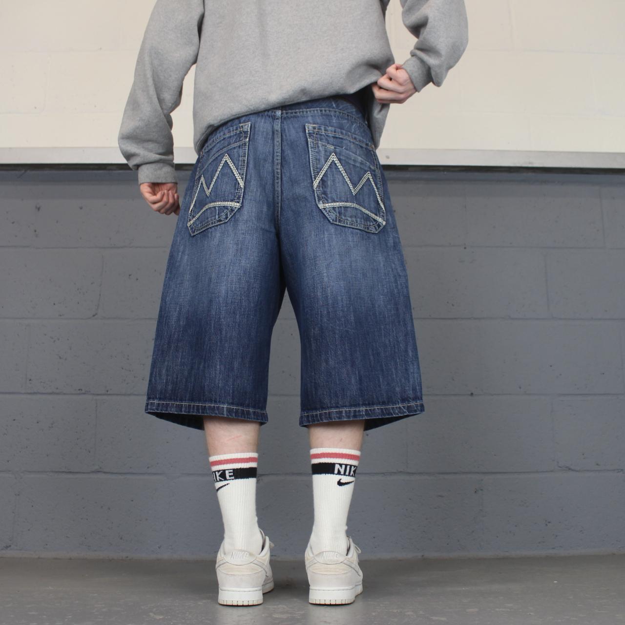 Baggy hip hop jorts Loose long Sean John rap skate... - Depop