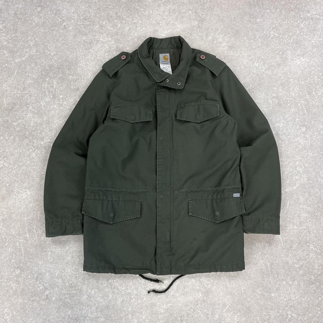 Carhartt military jacket Small Green skate jacket. Depop