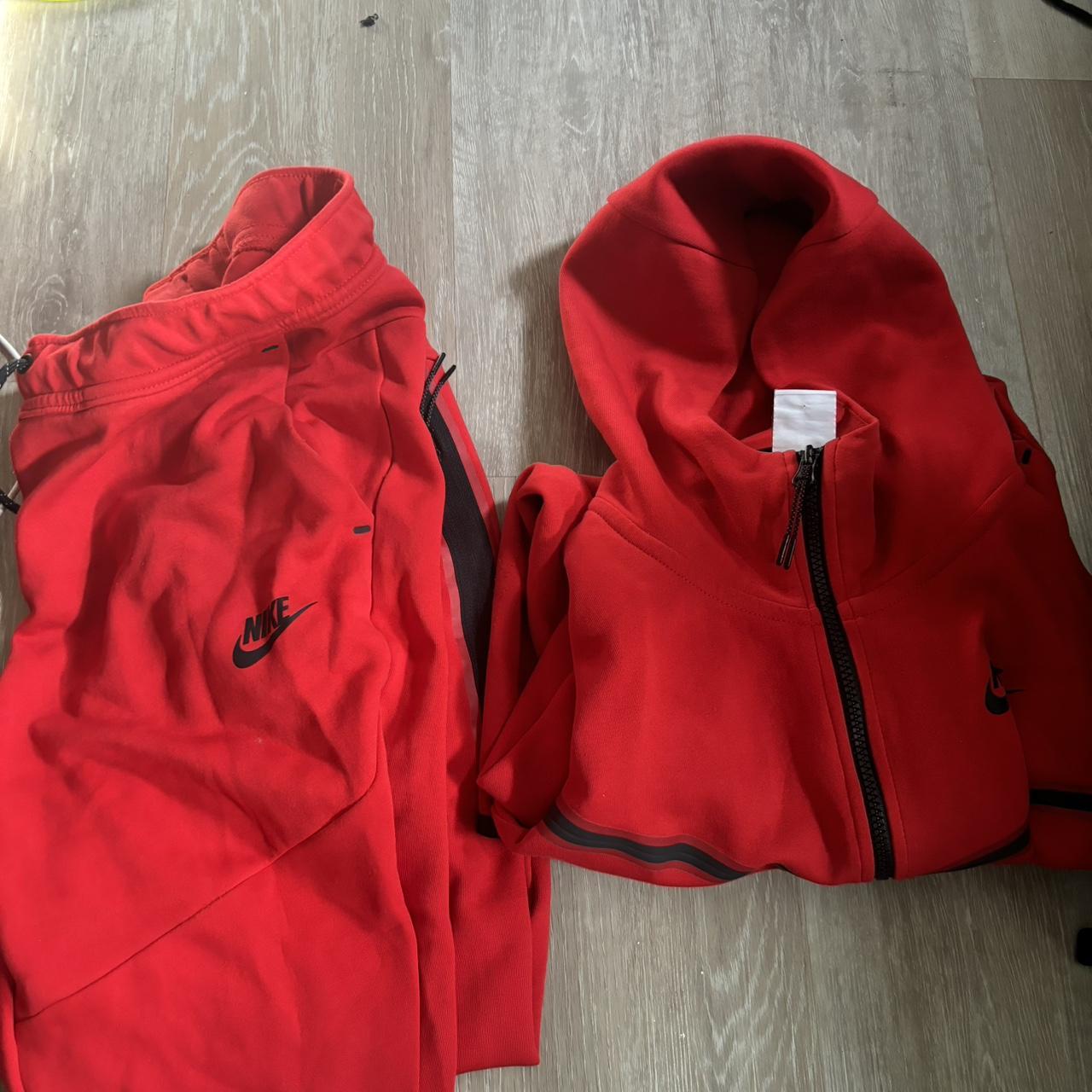 mens red nike tech