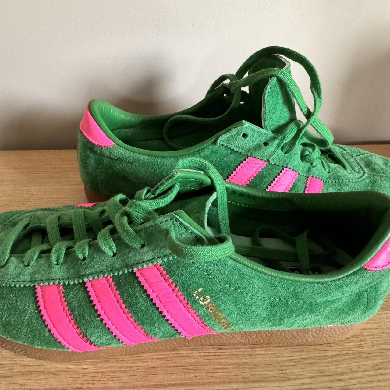 Adidas London Green Pink UK 8.5 US 9 In excellent. Depop