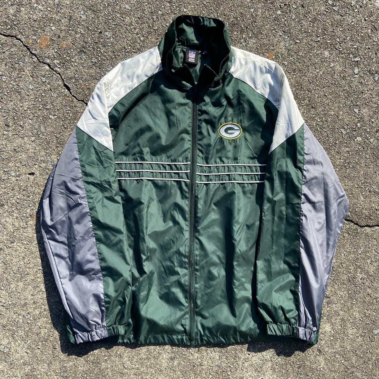 Green Bay Packers NFL Team Apparel On Field Reebok Size XL Windbreaker  jacket