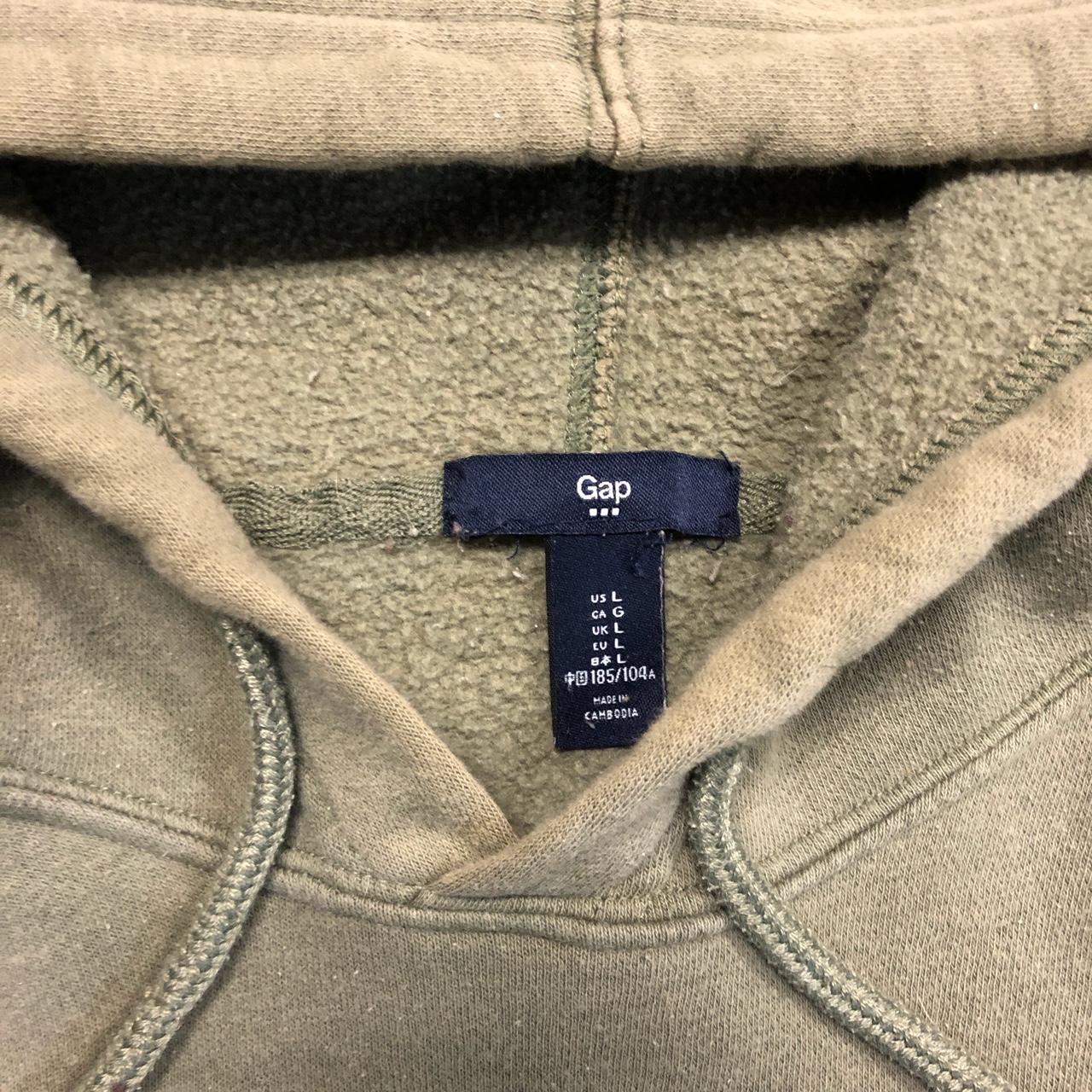 Gap Men's Khaki and Green Hoodie | Depop