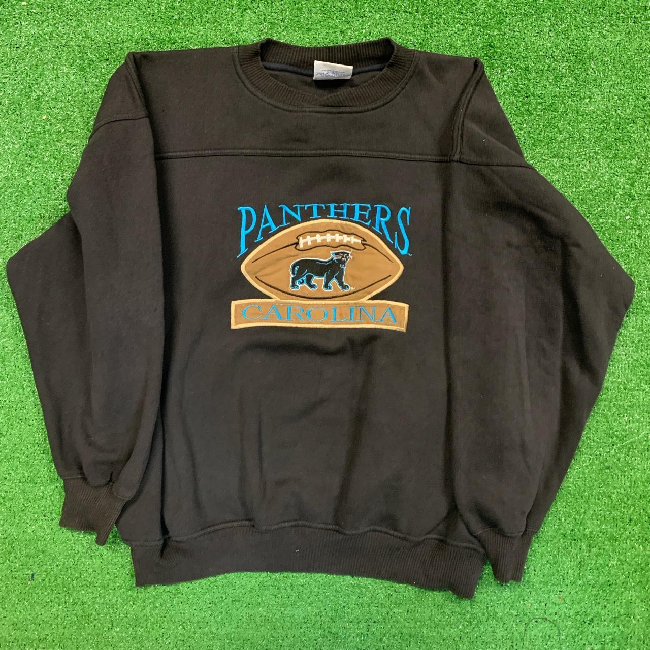 Vintage 90's Carolina Panthers Crewneck Sweatshirt - Depop