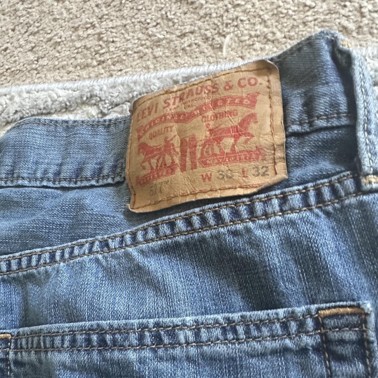 CUSTOM Chrome hearts x Levi’s jeans 36 x 32 straight... - Depop