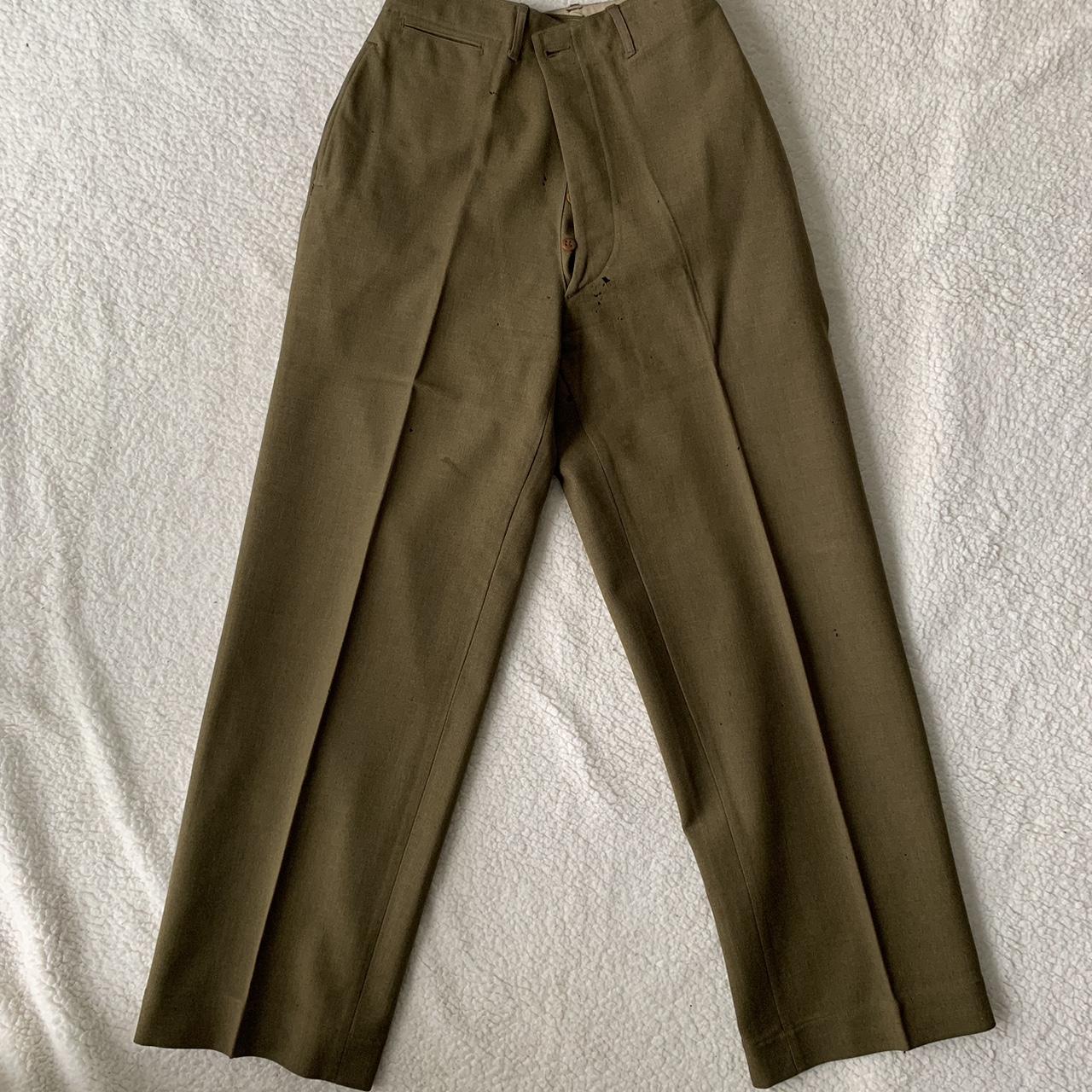 Vintage Spanish Army Olive Green Wool Combat Trousers - NEW - Waist 28 –  Pools Surplus Stores