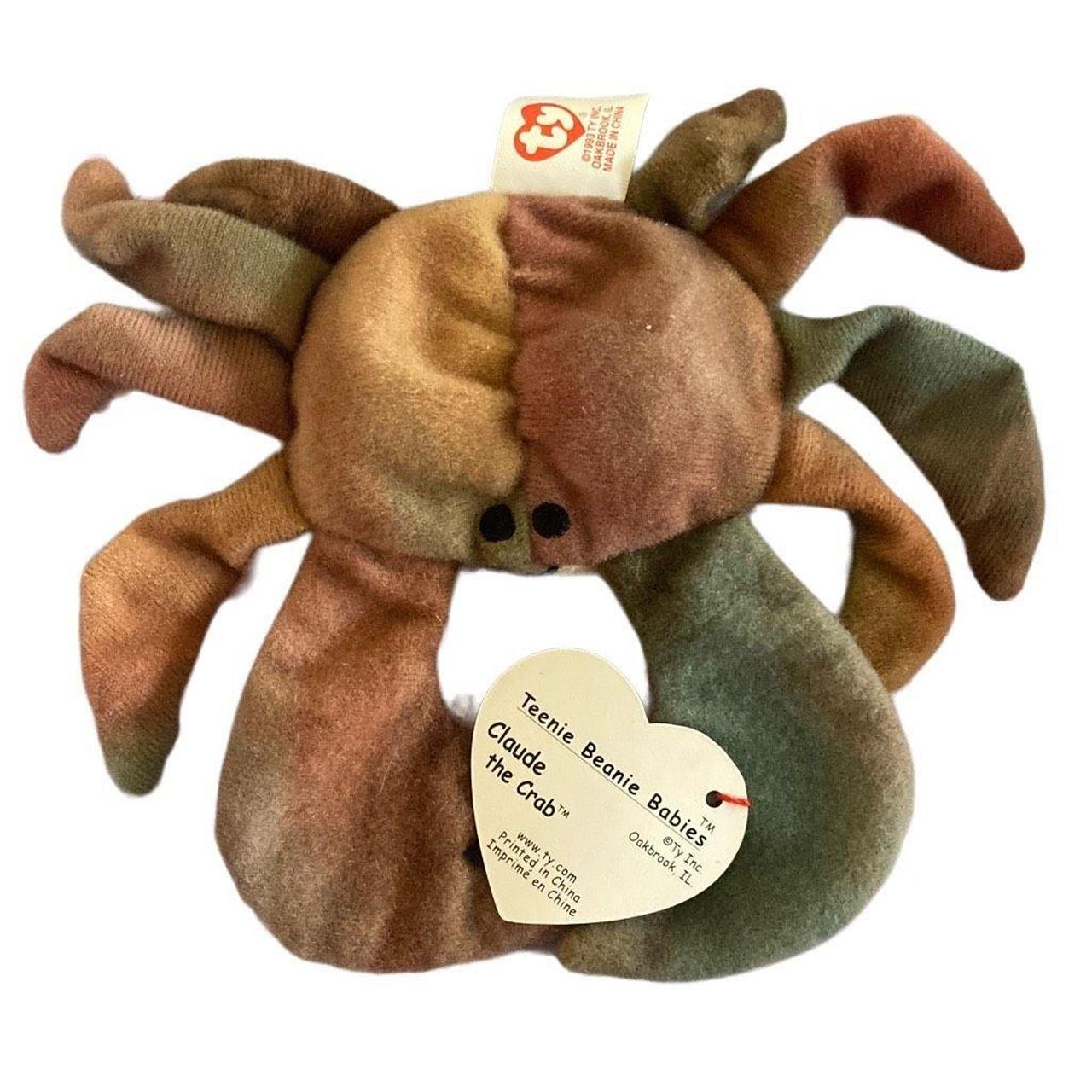 plush 1993 claude the crab beanie baby