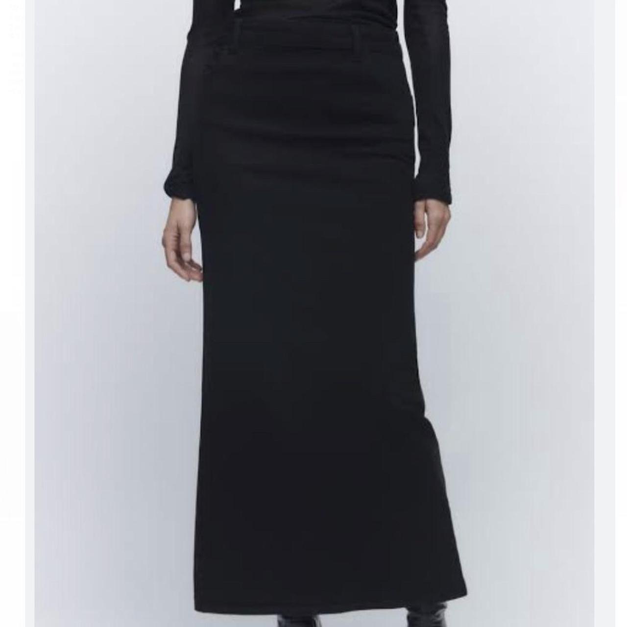 Zara ZW Contour denim skirt size M Work once