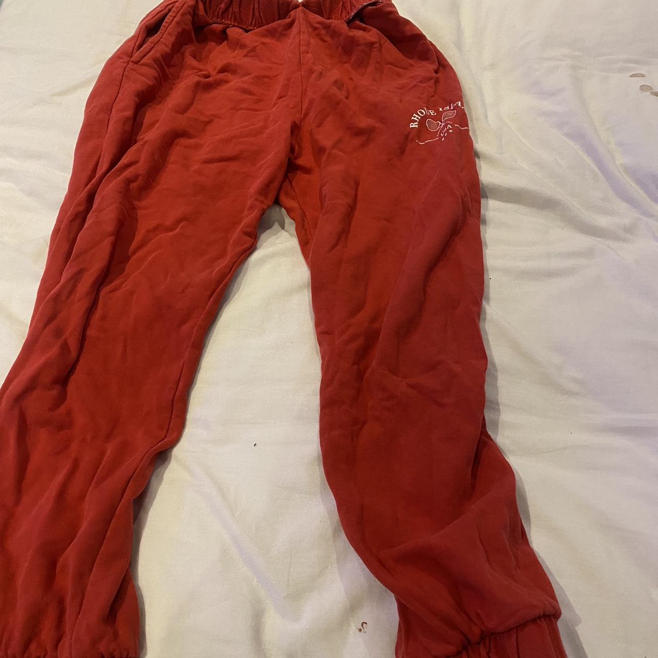 ASOS Women's Red and White Joggerstracksuits Depop