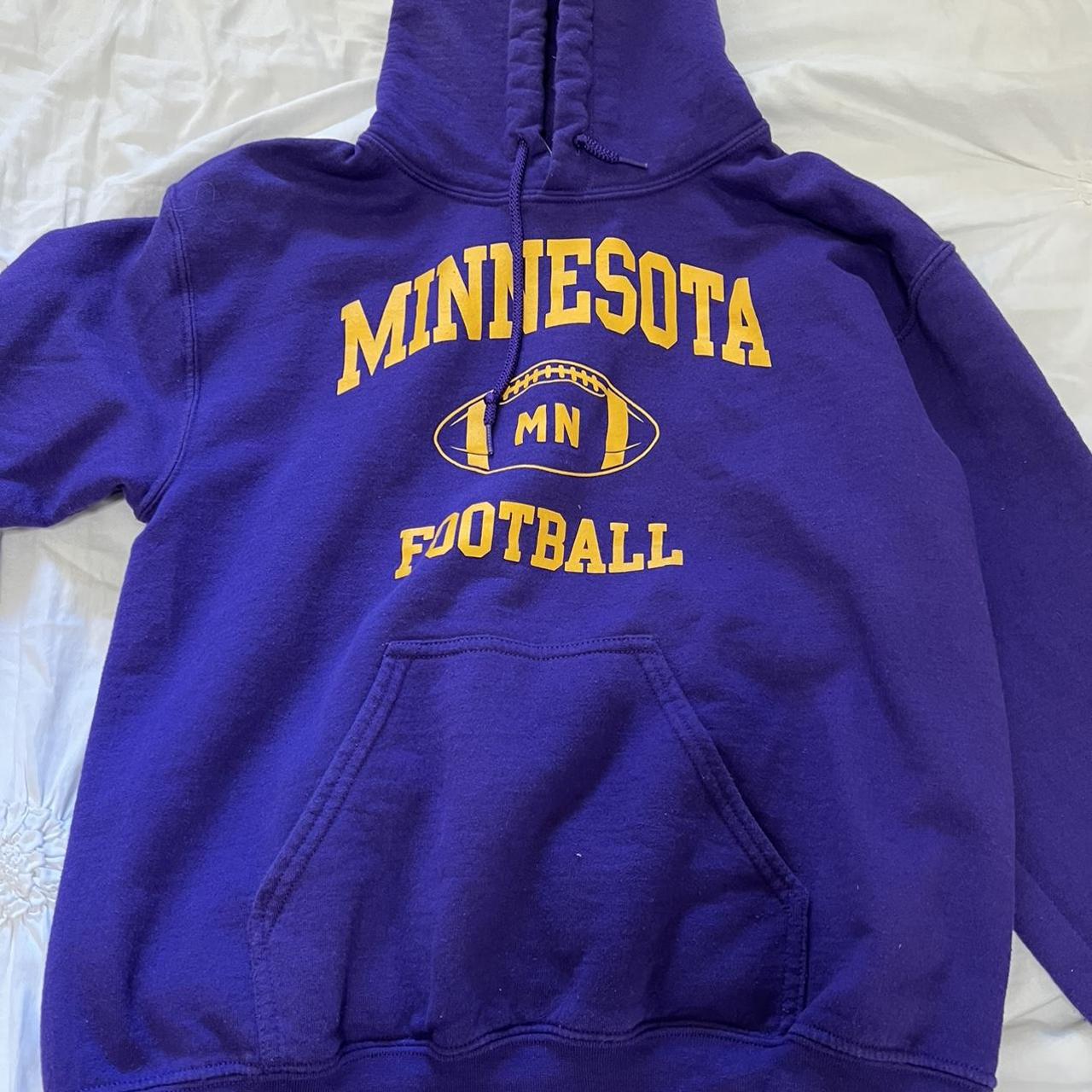 Purple Minnesota Vikings spellout hoodie! This is so - Depop