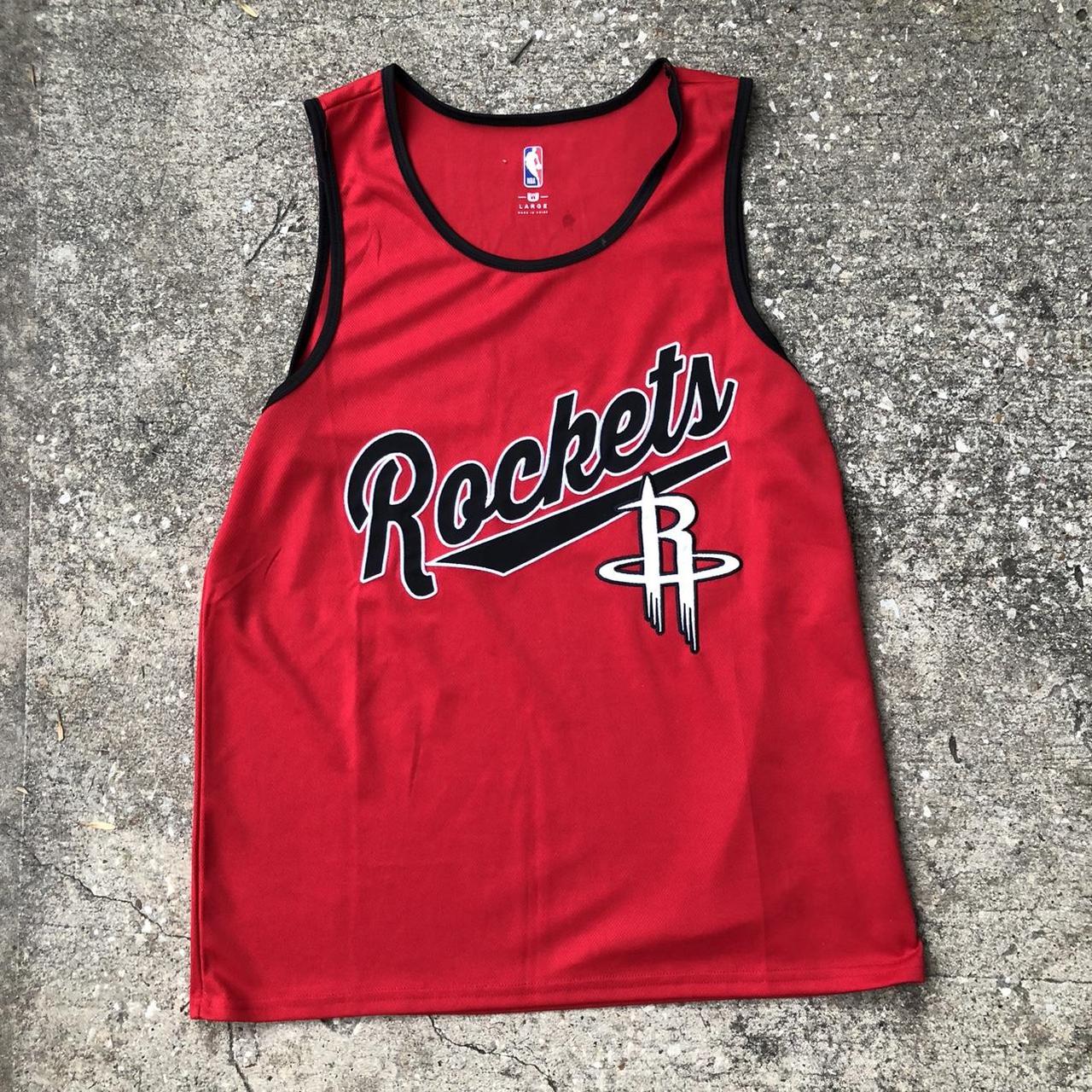 black and red rockets jersey