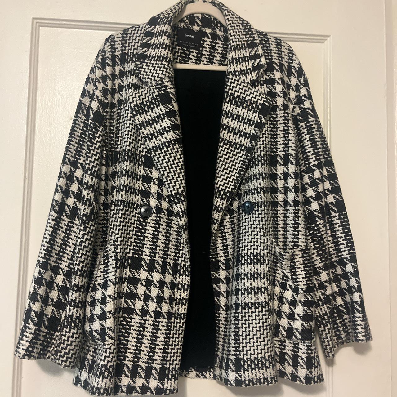 Bershka 2024 houndstooth coat