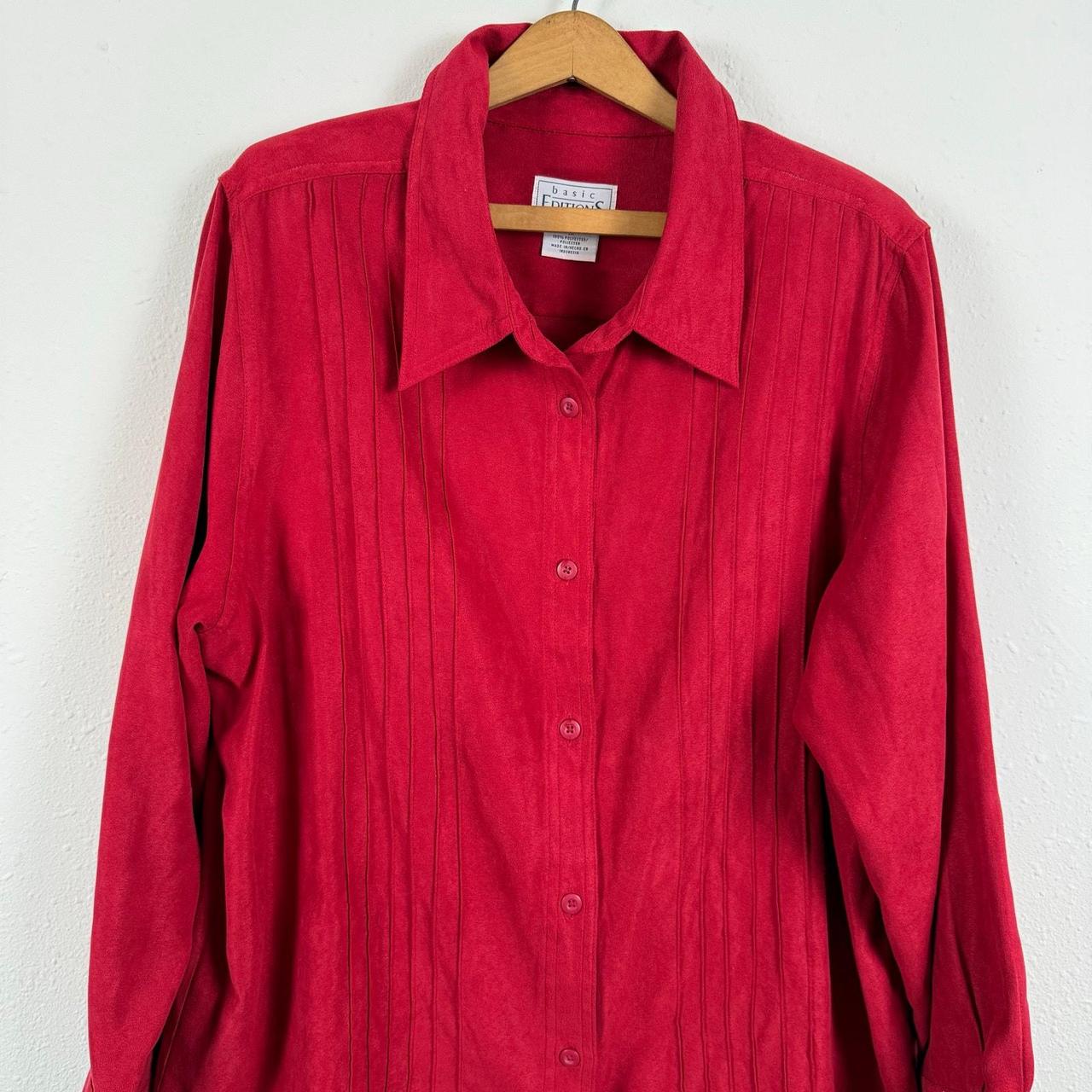 Basic Editions Women's Blouse - Red - 18 – Basic … - image 2