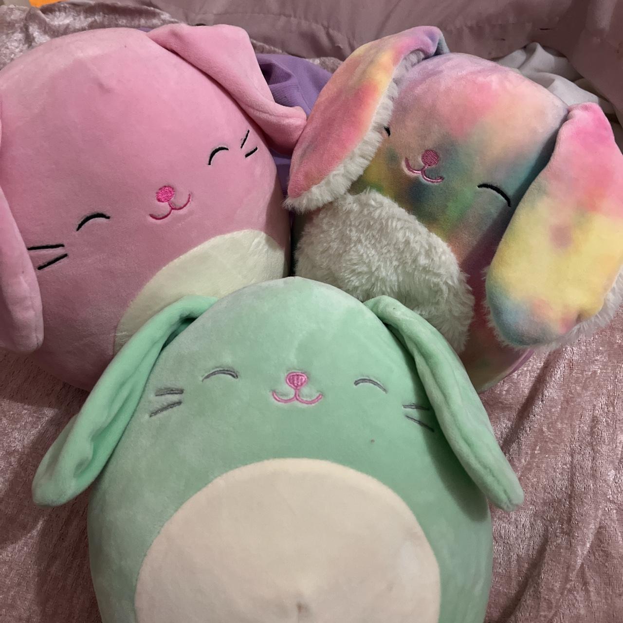 Green Bunny Sold Squishmallow Bunny Squad Pink Green - Depop