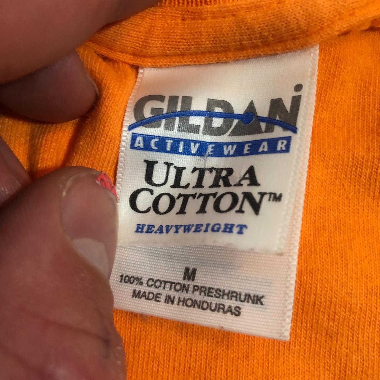 Gildan Men's Orange T-shirt | Depop